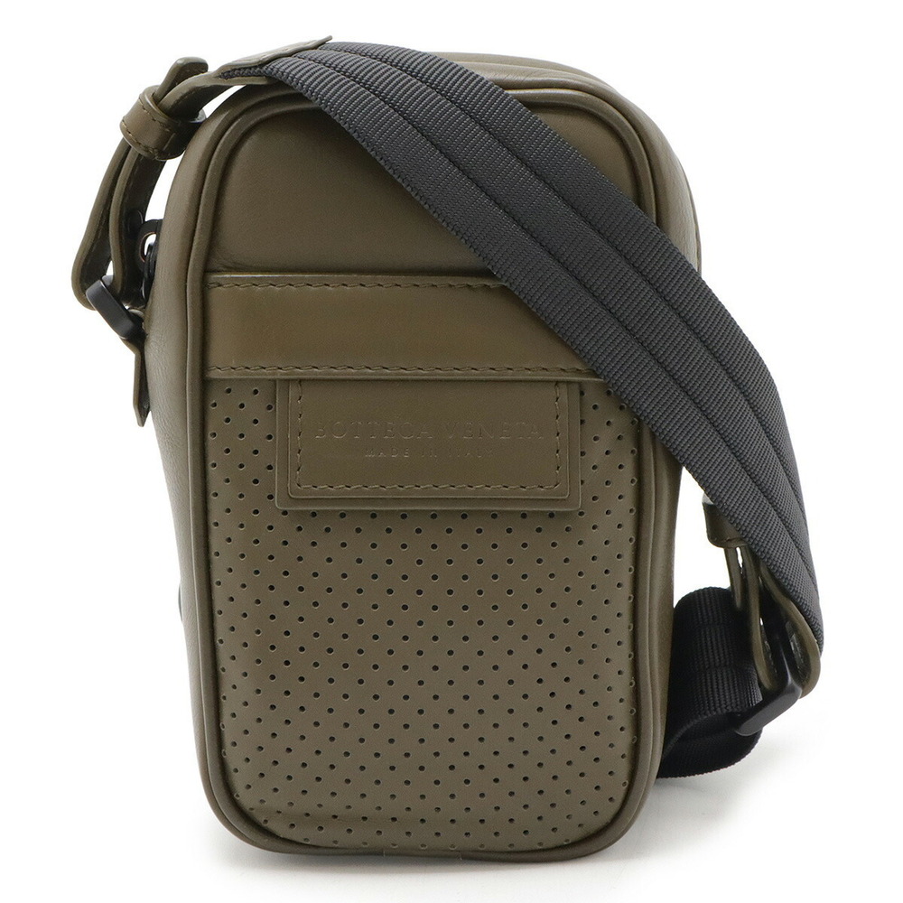 BOTTEGA Veneta Leggero Shoulder Bag Olive Green perforated leather